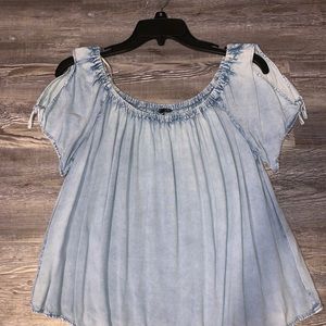short sleeve off the shoulder blouse